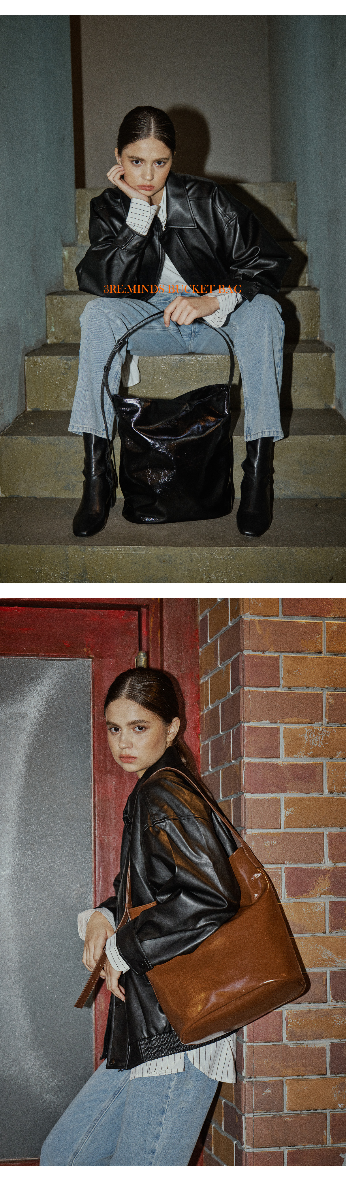 TRM Recycle Leather Bucket Bag T31P | ファッション通販サイト NUGU